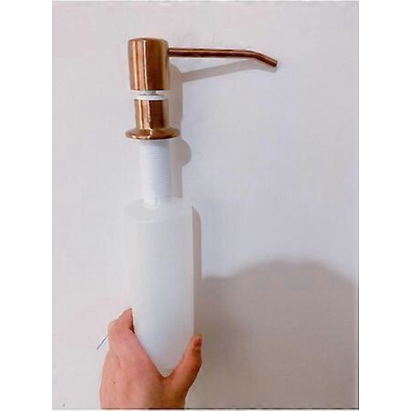 Sæbedispenser til køkkenvask, Premium pumpehoved i rustfrit stål 200 ml gevindrør til tyk granitplade b