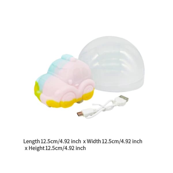 Lysende bil med blinkende silikonbil for motoriske ferdigheter, bursdagsgaver Multi 12.5cm