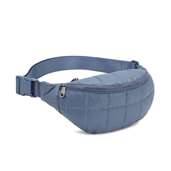 Yksivärinen vyölaukku naisille miehille Vyölaukku Unisex Vyötärölaukut säädettävällä hihnalla Pieni crossbody-laukku Rintalaukku karamellin värinen Blue