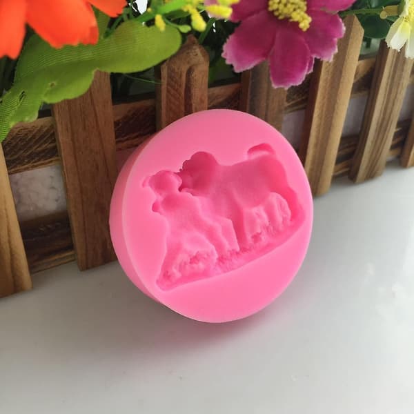 Kageforme Nye Hundeformede Aromatiske Gipsforme Sød Hundeform Kagedekorationsform 2 stk