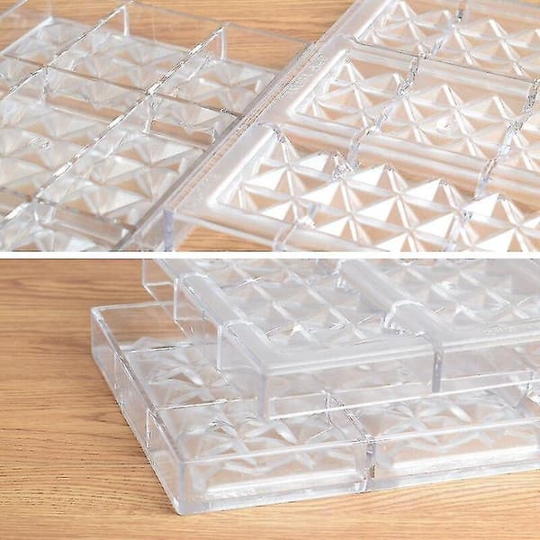 Bageplader til småkager Rombeformede slikforme Polycarbonat Chokoladeforme Konfekt Dessert Bageplade Konditorværktøj No13419