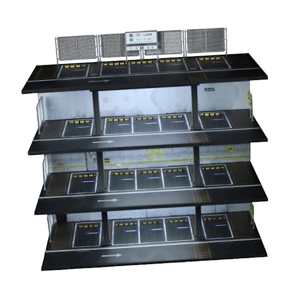 1:64 Diecast Bil Display Case Showcase med Ljus för Födelsedagspresent Leksaksbilar Amerikanska Japanese