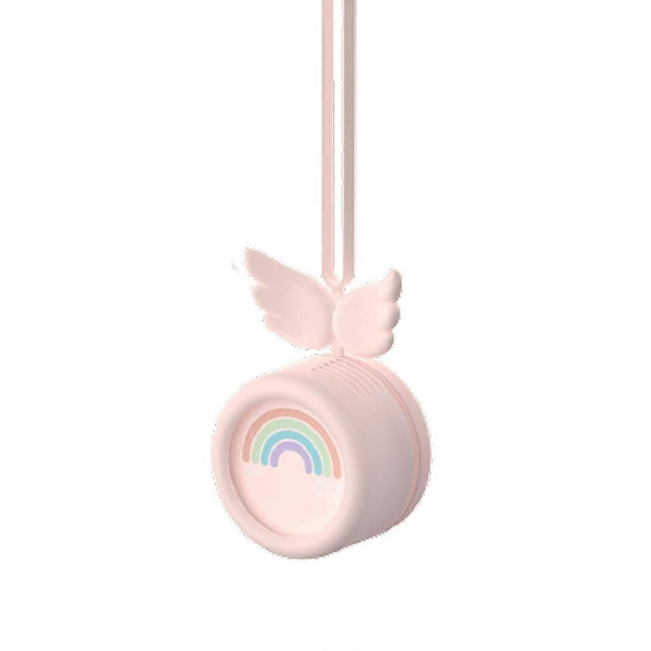 Kannettava Angel Wings Kannettava tuuletin (vaaleanpunainen)