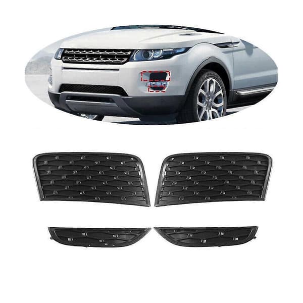 1 Sett Frontfanger Tåkelys Lampe Grill Bezel Deksel for Range Evoque 2012-2015 LR057397 LR057396 LR Black
