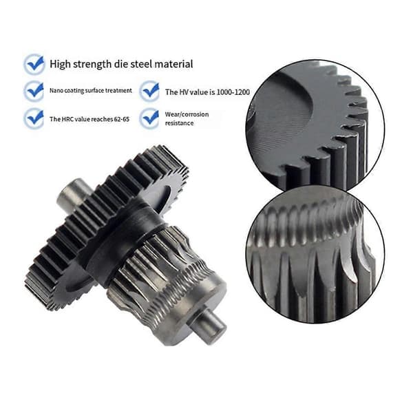 Til Sprite Extruder Gear Nano-belægning og POM Formstål Gear Integreret Aksel Designet 3D Printer Tilbehør As Shown