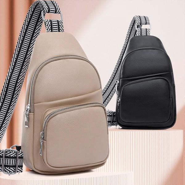 Monipuolinen vyölaukku pieni crossbody-laukku säädettävällä hihnalla tyylikäs naisten rintalaukku PU-laukku sopii päivittäisiin retkiin valkoinen Gray