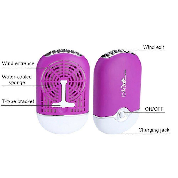 USB Mini Kannettava Tuulettimet Ladattava Sähköinen Terätön Kädessä pidettävä Ilmastointi Jäähdytysjäähdytys