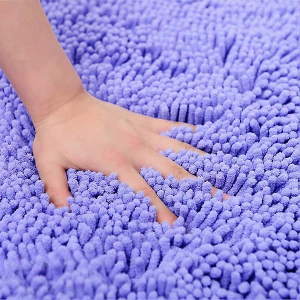 Baderomsmatte - Sklisikker matte - Striper - Absorberende - Rød - 60 x 90 cm