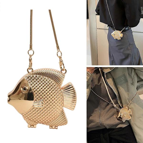 Crossbody-käsilaukut Naisten iltalaukku Kalanmuotoinen olkalaukku Muotikäsilaukku Satchel-laukku Lahjat Silver