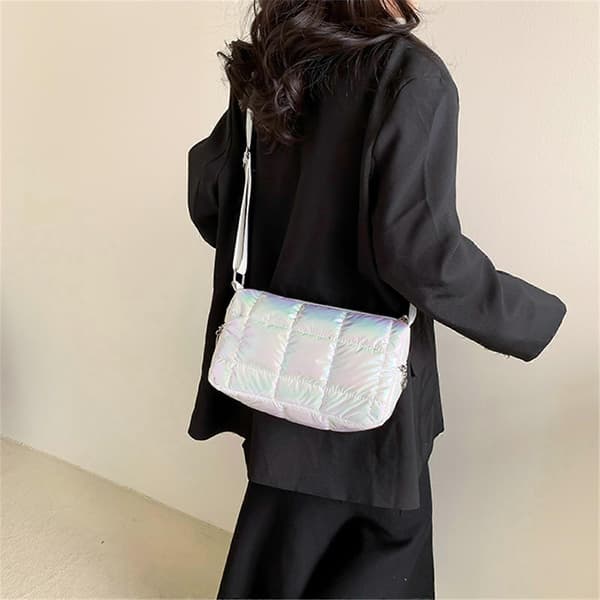 Moderigtig dameskuldertaske Crossbody tasker Satchel Komplementerer ethvert outfit lyseblå White