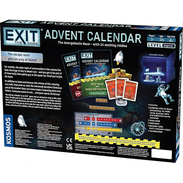 Exit Adventskalender - Det Intergalaktiska Loppet Brädspel