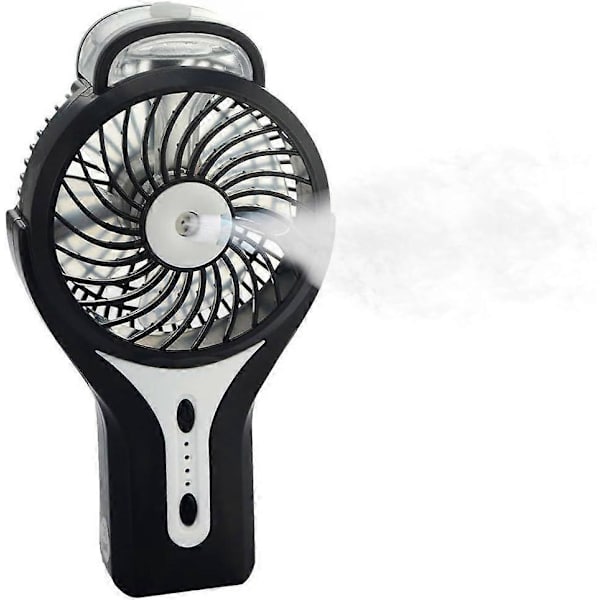 Mini Handheld USB Misting Fan, musta