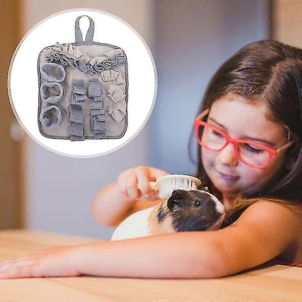 1 stk. Kanin Snusemåtte Polar Fleece Måtte Kæledyr Snusepude Kanin Hamster Foderdispenser