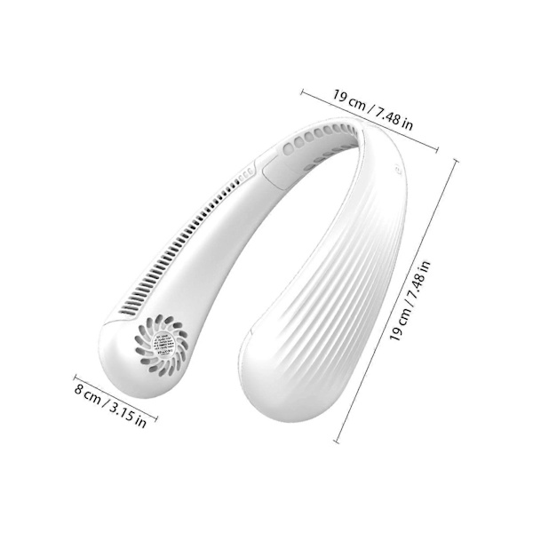 Kannettava Bladeless Personal USB Neck (VALKOINEN)