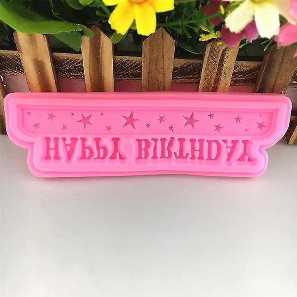 Kakeformer Nye Gratulerer med dagen Store engelske bokstaver Form Aromaterapi Gipsform 2 stk