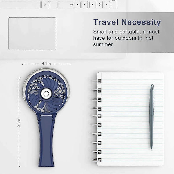 Henkilökohtainen tuuletin Kädessä pidettävä vesisumutuuletin värikkäällä Nightlight Mini USB -pöytätuulettimella