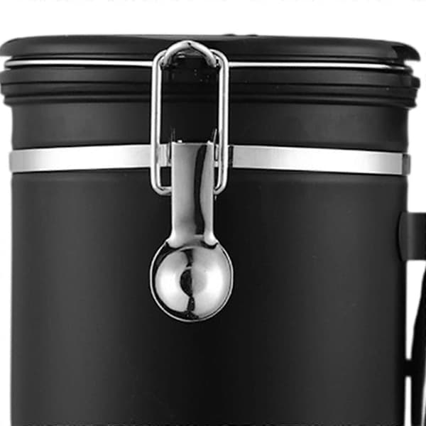 Kaffeboks Gadgets Kaffeoppbevaringsbeholder for te, kjeks, kaffebønner, sølv, 1,2 l Optional Black 1.2L