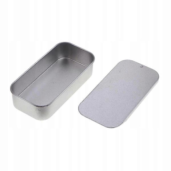 Metall Slide Tomt Etui Skyvelokk Beholdere white