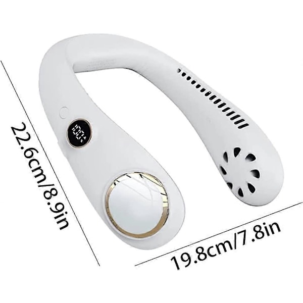 Hängande halsfläkt med 360 rotation (vit)