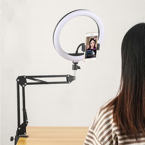 50CM Teleskopisk LED Ringlampe til Skrivebord