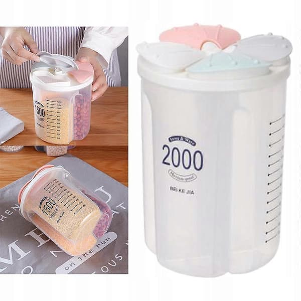 Plastik Husholdnings Organizer Madopbevaringsbeholdere Med Låg Til 2000ml multicolor