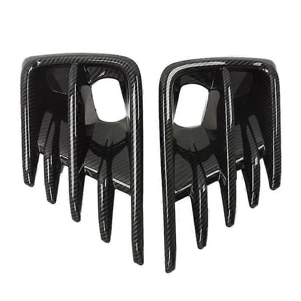 Par for 2019 2020 Karbonfiber Frontfanger Tåkelys Lampe Deksel Rammer Biltilbehør
