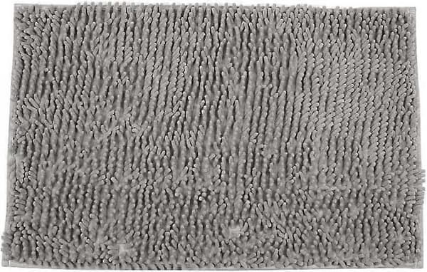 Badeværelsestæppe - Skridsikker måtte - Striber - Absorberende - Grå - 60 x 90 cm