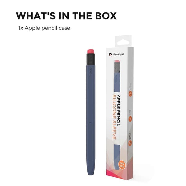 AhaStyle PT180-2 Silikonisuojakotelo Apple Pencil 1:lle Midnight Blue