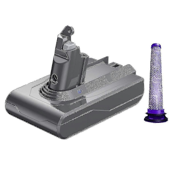 Kompatibel med Dyson V6 Batteri 21.6V DC62 Tillbehör, Sladdlös Dammsugare, Kompatibel med V6 Sv04 Sv03 Dc58 Dc59 Dc61 Dc74