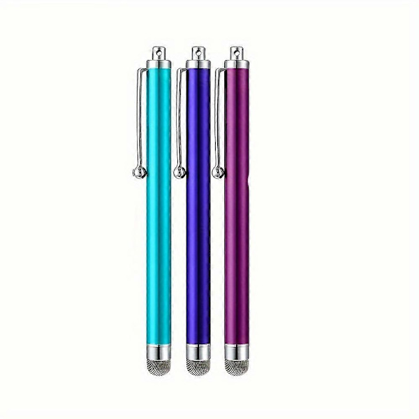 3/5/10 kpl/setti verkkokuitu kapasitiivinen kosketuskynä metallinen kosketusnäyttökynä kaikkiin kapasitiivisiin näyttöihin älypuhelin tabletti pudotus 3pcs-Random Color