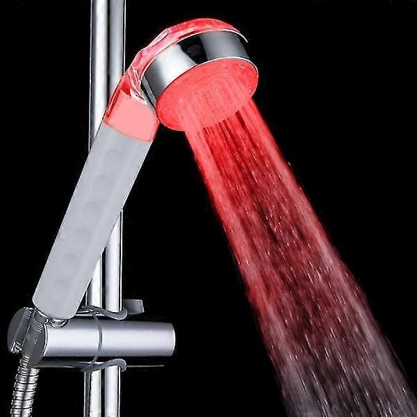 Färgglatt Spray Vattenbesparande Högtrycksflöde Bad Temperatur Duschhuvud