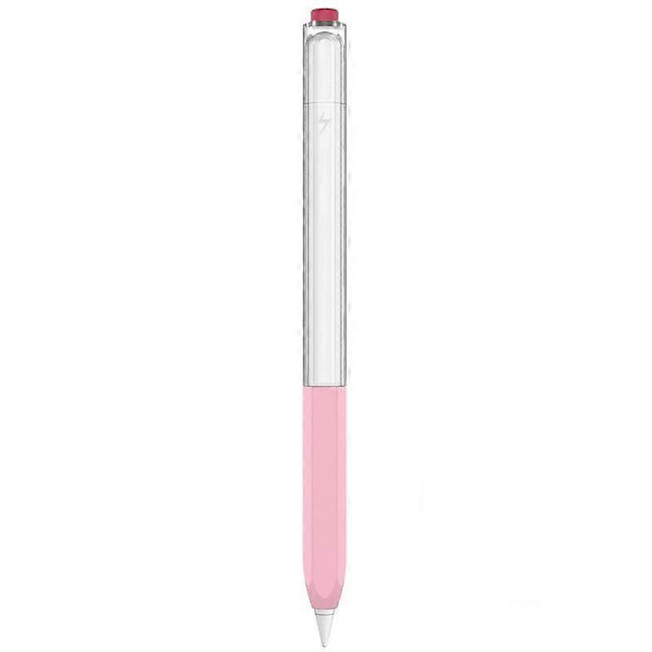 För Apple Pencil 2 AhaStyle PT-LC05 Genomskinligt Pennfodral Pink