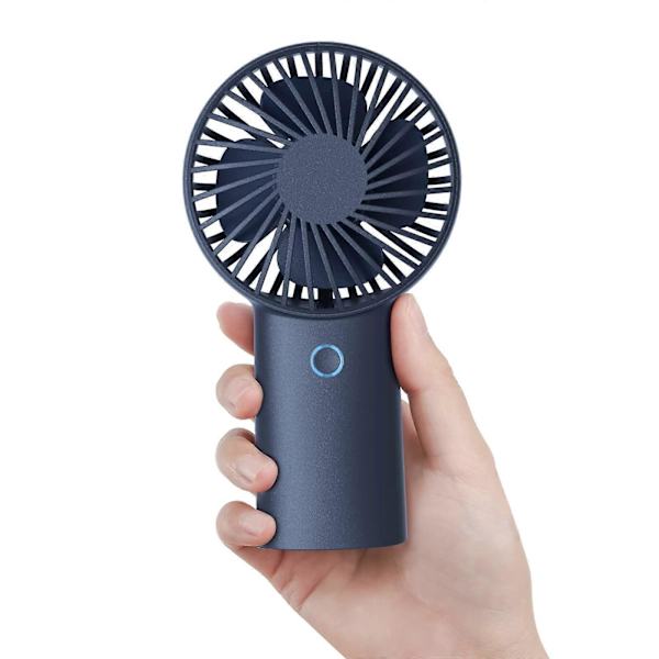 Handhållen bärbar fläkt Mini handfläkt, USB laddningsbar fläkt, batteridriven liten fläkt med 3 hastigheter