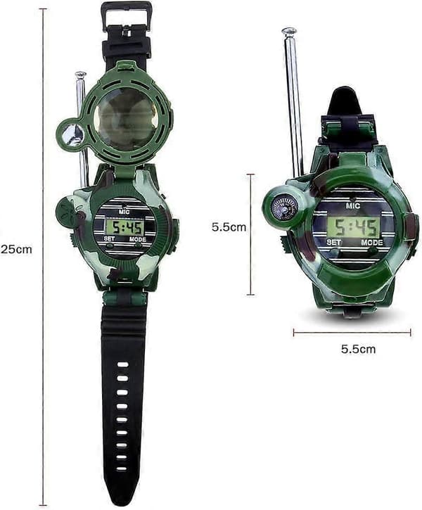 Lasten radiopuhelin, 1-3 km kantama, 8 kanavaa taskulampulla