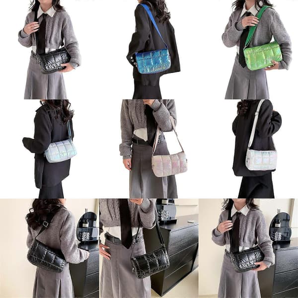Moderigtig dameskuldertaske Crossbody tasker Satchel Komplementerer ethvert outfit lyseblå Pink