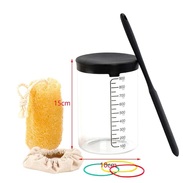 Surdejsglas Sæt Fermenteringsglas Bred Mund Surdejsstarter Beholder Stil A Style B 15x10cm
