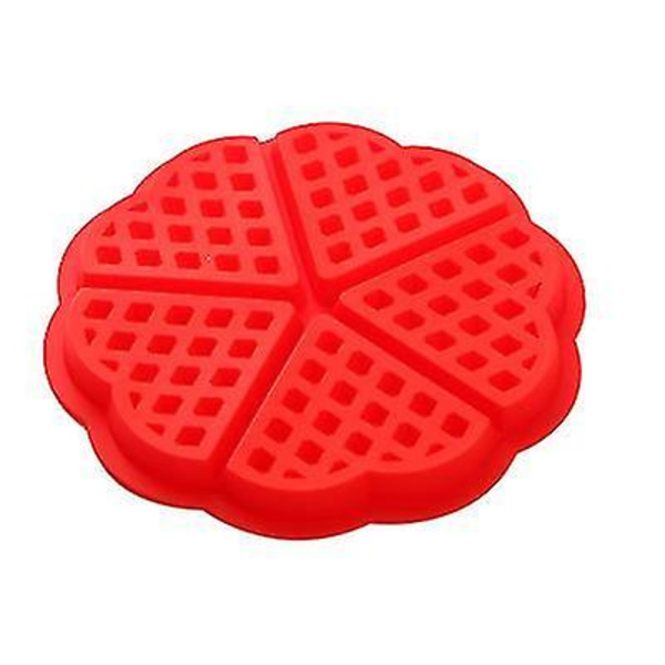 2 stk. Vaffelform Bageudstyr Silikone Vaffelbageforme Blomst Hjerteform Muffin Form X768