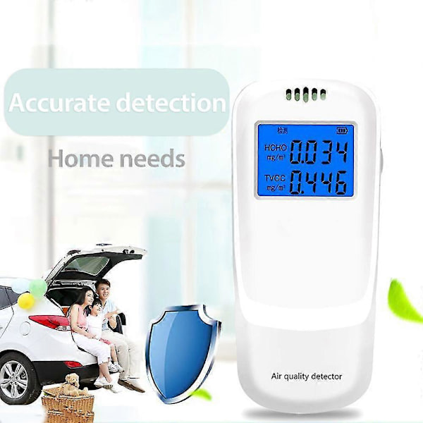 LCD Formaldehyd Detektor Multifunktionel Luftkvalitetsmåler Intelligent Luftkvalitetsanalysator Husholdnings Luftforureningsmonitor