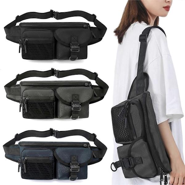 Kestävä vyölaukku useilla säilytysvaihtoehdoilla, crossbody-laukut ulkoilun harrastajille Gray