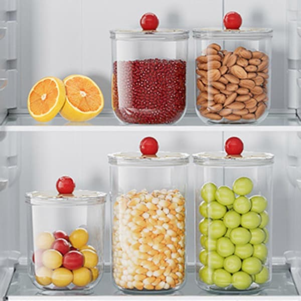 Matbeholder Nøtter Beholder for Kaffebønner Mel Oppbevaring Tørr Mat 900ml Clear 1400ml