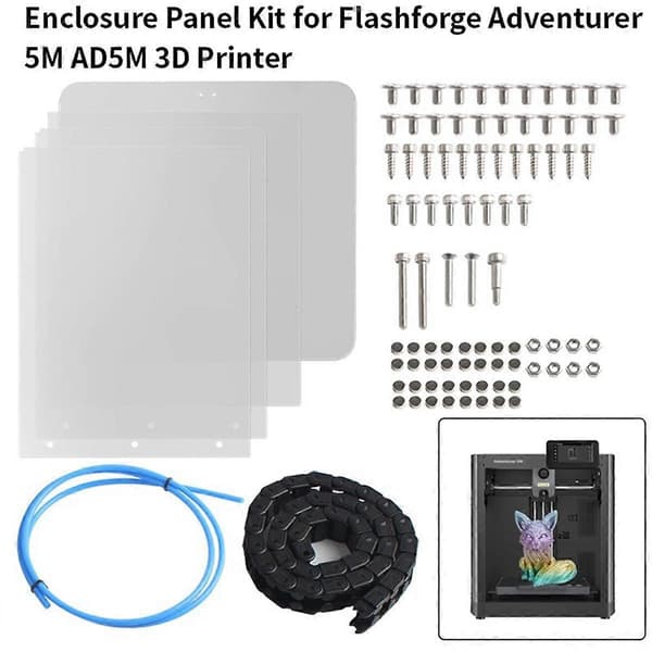 Kabinetpanelsæt til Adventurer 5M AD5M 3D-printer DIY Polycarbonat PC-plade 3mm 3D-printertilbehør Photo Color