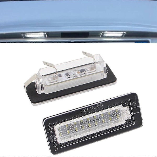 8x LED-nummerpladelys til Smart for Two Coupe Cabriolet 450 451