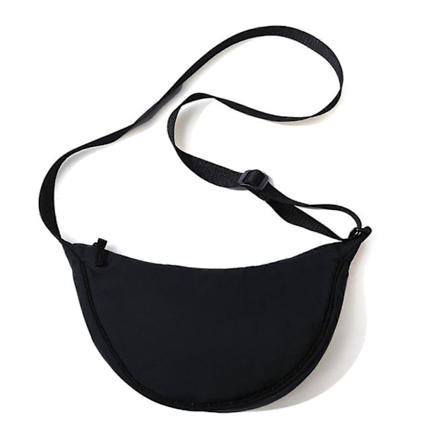 Casual Hobos Crossbody Väska för Kvinnor Flickor Enfärgad Bröstväska Boho Strandväska Plånböcker Axelväskor Rosa Black