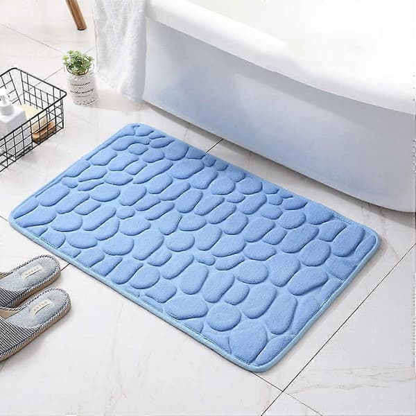 Absorberende Sklisikker Badematte Memory Foam Baderomsmatte Dusjmassasjematte Vaskbart Gulv