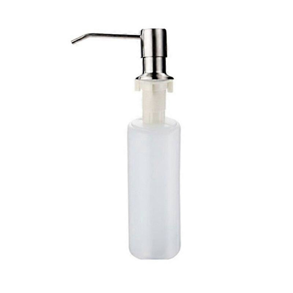 300 ml:n keittiön tiskialtaan saippua-annostelija, manuaalinen ruostumattomasta teräksestä valmistettu pää, ABS-annostelija, pesuaine, nestesaippua, lotion-annostelijat Sliver