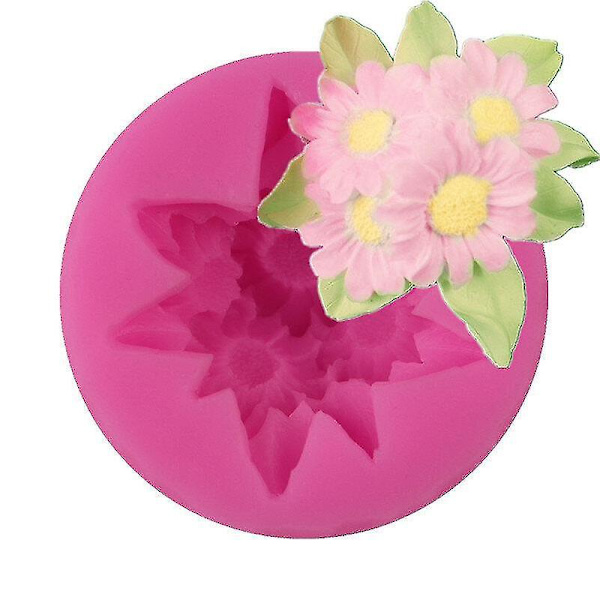 Kageforme Daisy-formet Silikoneform Chrysanthemum-formet Kagedekoration Form 1 stk