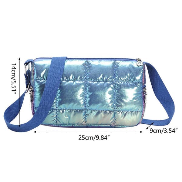 Moderigtig dameskuldertaske Crossbody tasker Satchel Komplementerer ethvert outfit lyseblå Deep Blue