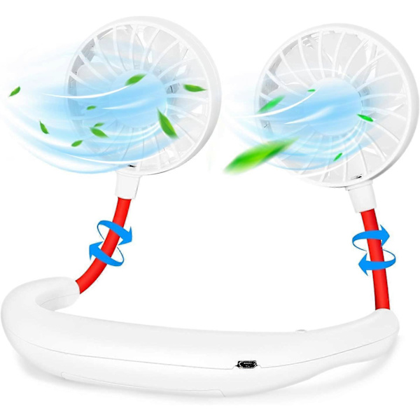 Halsfläkt Bärbar Handhållen Handfri USB-fläkt Minisporthalshängande fläktar Skrivbord Small Fans Office
