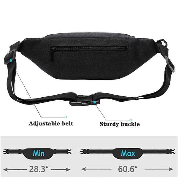 Resväskor för män Sling Bröstficka Mode Midjebälte Väskor Crossbody Fickor Pengar Axelväska Gray