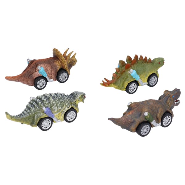 4 stk. Dinosaur Model Bil Legetøj Mini Dyreform Høj Simulering Model Bil Sæt Børnelegetøj